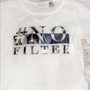 White  cotton children’s place- no filter sweater